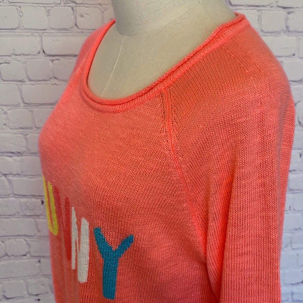 LILLY PULITZER Danette Long Sleeve Papaya Punch "Sunny" Sweater--L - Picture 10 of 14